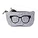 3 Pack Eyeglass Case Pouch, Polersun Portable Soft Felt Sunglasses Case Zipper Ultra Light Glasses Makeup Storage Pouch (Black+Yellow+Pink)