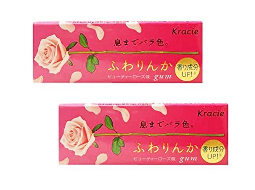 Japanese Fuwarinka Kracie Beauty Rose Gum (Pack of 2)