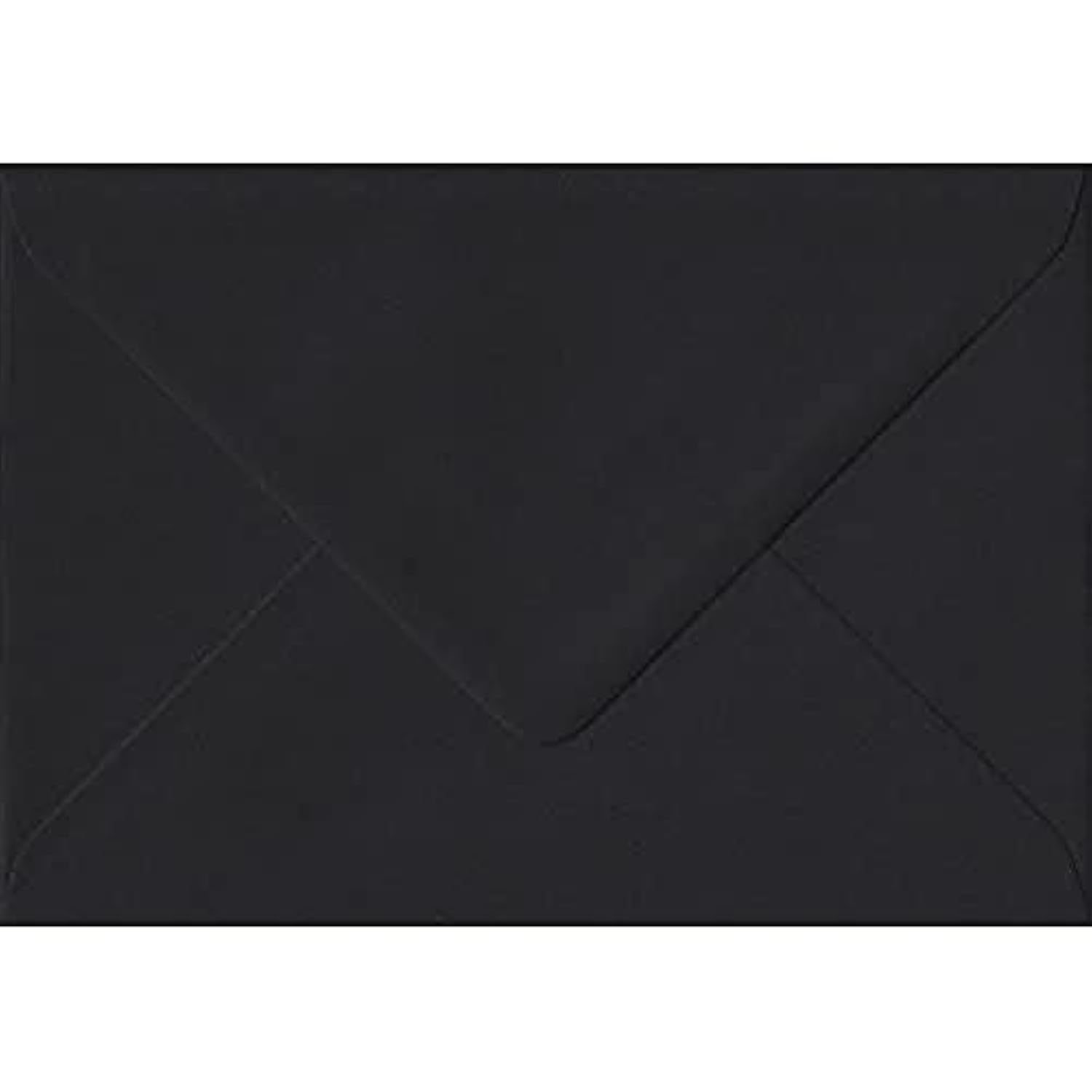 Black Envelopes C6 (114mm x 162mm) for Greeting Cards, Invitations, Crafts, 100gsm Gummed Closure Pack of 50