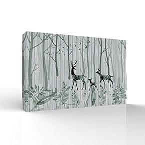 Canvas Wall Art-Quiet Romantic Forest-Canvas Prints Home Artwork Decoration for Living Room,Bedroom - 16x24 inches