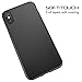 LUVVITT Svelte Case with Slim Fit Hard Shell and Soft Feel Non Slip Coating Compatible Designed for Apple iPhone Xs/X (2017-2018) - Matte Black