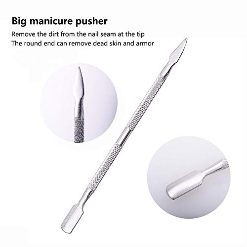 Laza 4 Pcs Cuticle Trimmer Cuticles Pusher Cutter Peeler Scraper Gel Nail Polish Remove Spoon Under Nail Professional Precise Nipper Manicure Pedicure Tools Set for Salon Home Use Fingernails Toenails