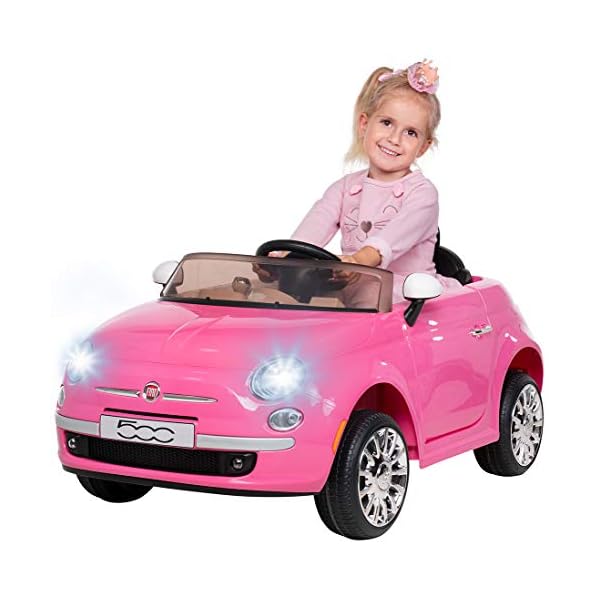 Actionbikes Motors Kinder Elektroauto FIAT 500 - Lizenziert - Mp3 - USB - SD - 2,4 Ghz Rc Fernbedienung - Not Stop…