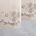 Taupe Embroidered Sheer Curtains Taupe for Living Room Curtain Set Floral Embroidery Semi Sheer Curtains for Bedroom 72 inches Long Rustic Voile Window Curtain Panels 2 Panels