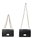 Women's Classic Quilted Crossbody Purse Shoulder Bags Golden Chain Satchel Handbags (Beige)