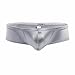 iEFiEL Mens Cap Cover Bulge Pouch Low Rise Mini Bikini Briefs Lingerie Underwear Silver M