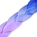 BACANA Ombre Braiding Hair (Dark Blue/Light Blue/Light Purple)3pcs Ombre Synthetic Hair Extension For Braiding Hot Water Seal Braiding Hair