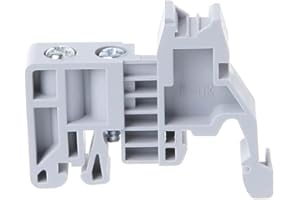 AEREXIER 10 Pcs E/UK DIN Rail Terminal Blocks End Stopper Bracket Fit for 35mm Width Rail - Gray