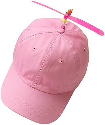 Adult And Child Size Baseball Style Multi-Color Propeller Hat (Adult, Pink)