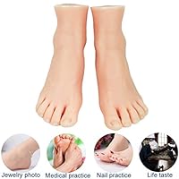 GZMUS - Home Security Silicone Feet Silicone Mannequin Silicone Lifesize Female Mannequin Foot 1 Pair Display Jewerly Sandal Shoe Sock Display Art Sketch Foot Toys