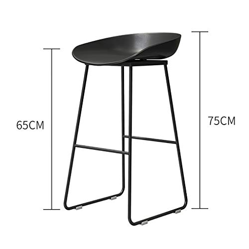 LP Bar stool ZeitgenöSsischer HöHe-Barhocker, KüChentheke-FrüHstüCksstuhl, Schwarzer, Hochwertiger Harz, Sitz Mit… – Bild 4