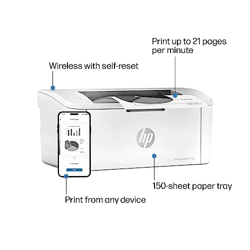 HP LaserJet M110w Wireless Black & White Printer, Print, Fast speeds, Easy setup, Mobile printing, Best-for-small teams