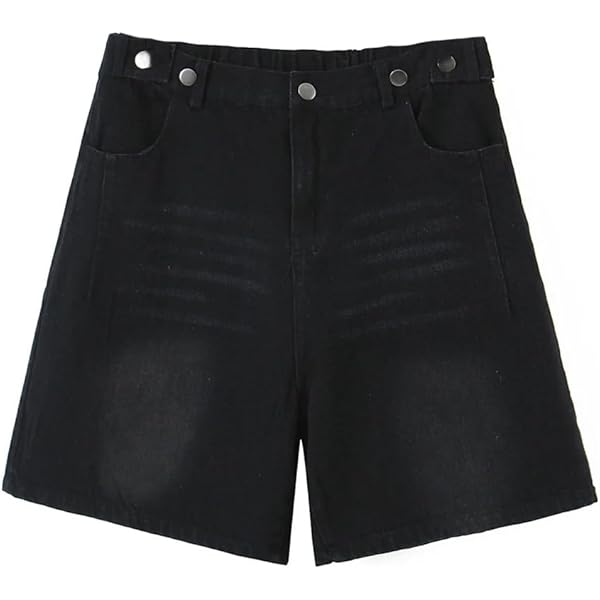 QJK Baggy Shorts Jeans Shorts Baggy Jean Shorts Wide Leg