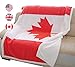 Tirrinia Canadian Flag Sherpa Throw Blanket, Super Cozy Fleece Plush Throw TV Blankets Reversible for Bed or Couch 50