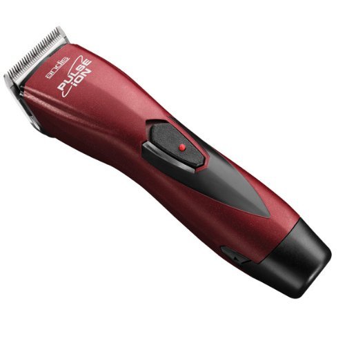 Andis ProClip Pulse Ion Adjustable Blade Clipper, Professional Equine and Livestock Grooming, Burgundy, RBC (68310)