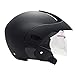 MMG Motorcycle Open Face Helmet DOT Street Legal - Flip Up Clear Visor - Matte Black 203 (XL)
