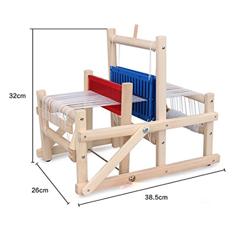JEYKAY Asian Chinese Traditional Wooden Weaving Toy Loom With Accessories Children Craft Box Toy Craft Educational Gift knitting Machine