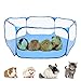 RYPET Guinea Pig Playpen - Breathable & Transparent Pet Playpen Pop Open Outdoor/Indoor Exercise Fence, Portable Yard Fence for Guinea Pig, Rabbits, Hamster, Chinchillas and Hedgehogs