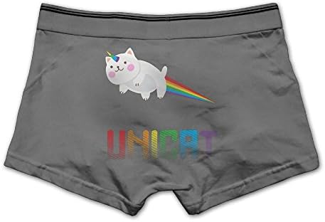 YssZcs Men Color Unicorn Cat Amazing Underwear Ash XL