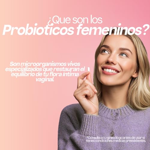SIMPLY HER Probioticos Mujer | Flora Intima & pH Balanceado | 30 días de Suministro | Bienestar Femenino | Probioticos Femeninos + fibras Prebioticos y Enzimas Digestivas