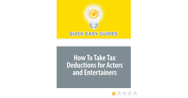 Tax deductions for actors and entertainers