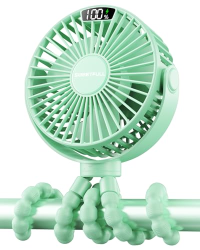 SWEETFULL Portable Stroller Fan with LED Display