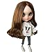 DoubleWood 1/6 Fashion Doll Clothing Handmade Casual Carton T-Shirt + Jeans/Pants Replacement for Blythe Doll, Dress Up Accessories Doll Clothes Compatible with Blythe ICY Pullip Doll (White)