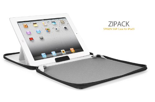 Spigen SGP el Nuevo iPad 4 G LTE/WiFi Funda de Piel Negro de la Serie Zipack - Imagen 4
