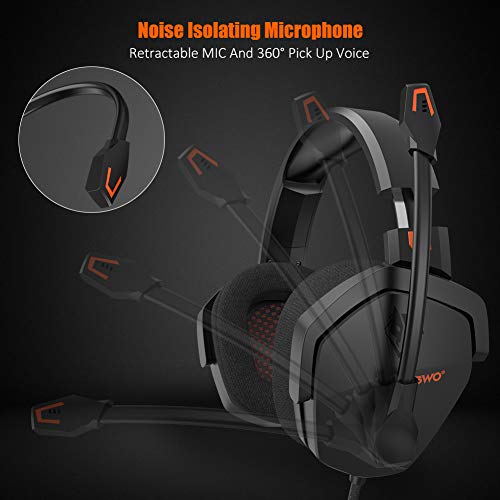 Gaming Headset, NUBWO Gaming Headphones for Xbox One PS4 PC Stereo Surround Noise Cancelling Over Ear Gaming Headphones with Mic, Bass Surround Soft Memory Earmuffs for Computer Laptop Switch Games - Thumbnail 3