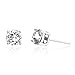 Devin Rose 6mm Round Solitaire Stud Earrings for Women Made with Swarovski Crystals in 925 Sterling Silver (Various Imitation Birthstone)
