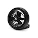 Vitalitim VF01 Portable Fan, Desktop USB and Battery Dual Power Supply with Angel Adjustable and Low Noise Office Fan (Black)
