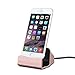 iPhone Charger Dock, TopAce Desk Charger Station with Lightning Connector for Apple iPhone X/8/8 Plus/7 Plus/6s Plus/iPod Nano 7th Gen/iPod Touch 5/6 (Rose Gold)
