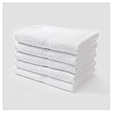 Premium Bath Towel 100% Cotton - Ringspun - Bleach Proof - 30 by 65 - 500 GSM (White) (1)