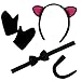 Sophia's Complete Six-Piece Jazz Tap Dance Leotard & Kitty Cat Costume with Gloves, Tail, Choker, & Ears for 18” Dolls, Black