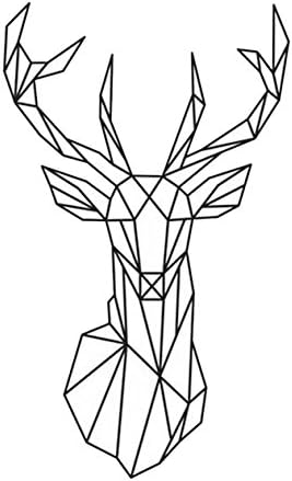 Gofan Removable Geometric Deer Head Living Room Bedroom Kids Room Decal SCHOOL Wall Sticker Window Glass Decal