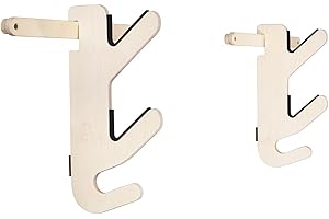 Grassracks Birch Wood Ski Rack - The Hallsteiner Series Indoor Horizontal Ski Wall Rack(1 or 2 Pairs of Skis, Birch)