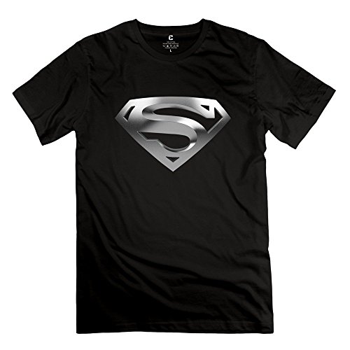 Jiuzhou Men's T-shirt Superman Logo XXL Black