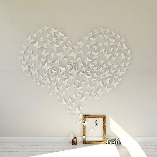 Mariposa Appear in Gossip Girl 12pcs/pack 3D Decorative Butterflies Removable Wall Art Stickers Wedding Decor - by Gefii (! ! White) by gefii