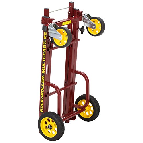 Rock-N-Roller R2RT-RD (Micro) 8-in-1 Folding Multi-Cart/Hand Truck/Dolly/Platform Cart/26" to 39" Telescoping Frame/350 lbs. Load Capacity, Red - Thumbnail 6