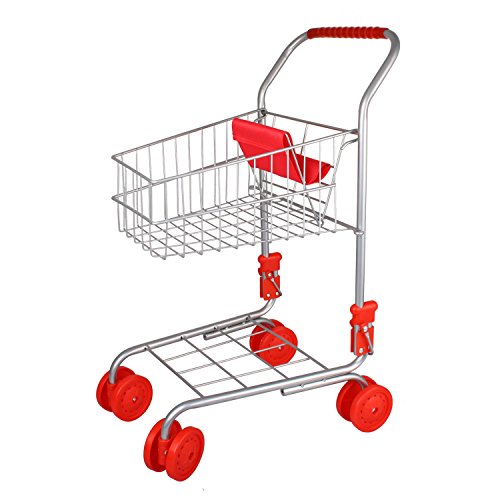 Kinder Einkaufswagen ROT metall, klappbar zu Kaufladen