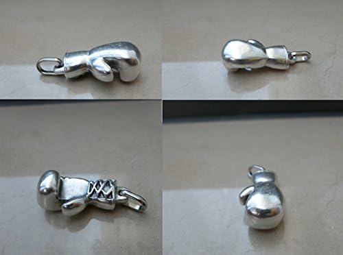 Boxing Glove Silver Rocky Boxing Pendant with Ring