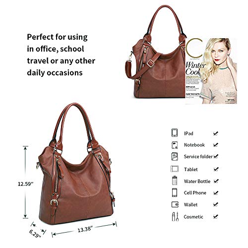 Plambag-Women-Tote-Bag-Handbags-Hobo-Shoulder-Bag-Faux-Leather-Purse