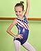 Gymnastics Leotards for Toddler Girls Patriotic Sparkle Red Blue Athletic Dancewear B149_US_8A