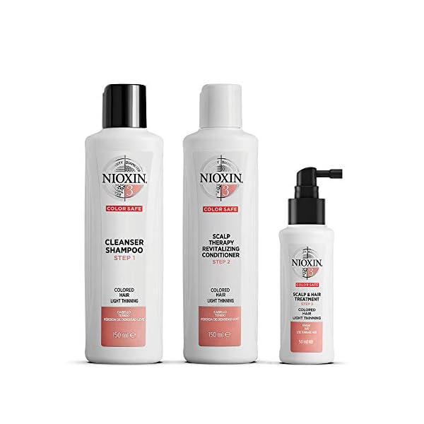 NIOXIN-System-3-for-Coloured-Hair-with-Light-Thinning Nioxin 3-Part System | System 3 | Coloured Hair with Light Thinning Hair Treatment | Scalp Therapy | Hair Thickening…