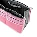 Go Beyond (TM) Makeup Organizer Bag, Travel Compartment Handbag with 13 Inserts Holder, Best for Coupon and Make up Accessories Large Liner Organizing Tote Purse with Hanging Handle (Pink)