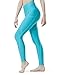 TSLA Yoga Pants Leggings Mid-Waist/High-Waist Tummy Control w Pocket Series, Pocket Contour(fyp54) – Aqua, Medium [Size 8-10_Hip39-41 Inch]thumb 1