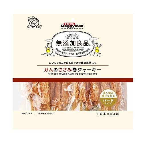ドギーマン 無添加良品 ガムのささみ巻ジャーキー 16本(8本×2袋)の商品画像