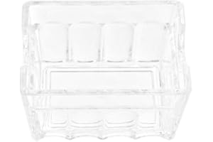 PACKOVE Acrylic Sugar Packet Holder Plastic Tea Bag Storage Box Coffee and Tea Organizer Desktop Compartment