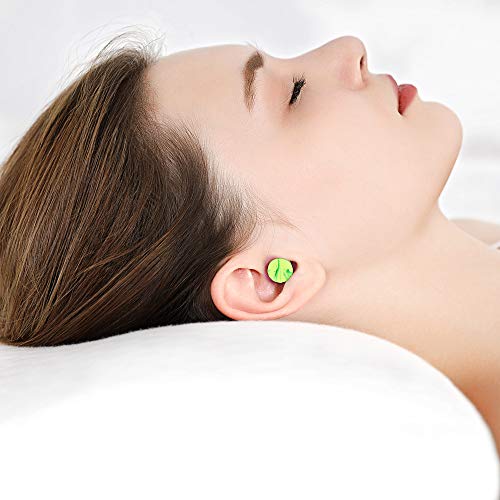 Soft Foam Earplugs,100Pair 34db Highest NRR,Hearing Protection for Sleeping Reduce Noise Quiet Please Ear Care and Comfortable, Snoring, Work, Travel,Loud Events,Shooting,Studying Green (100)