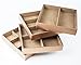Huji Stackable Jewelry Trays Organizer Storage Rings Earrings Bracelets Watches Necklaces (1, Camel Brown Stack-able Trays)